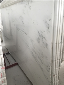 High Polished China Shangri-La White Marble Slabs & Tiles, China Bianco Statuario White Marble Cut to Size