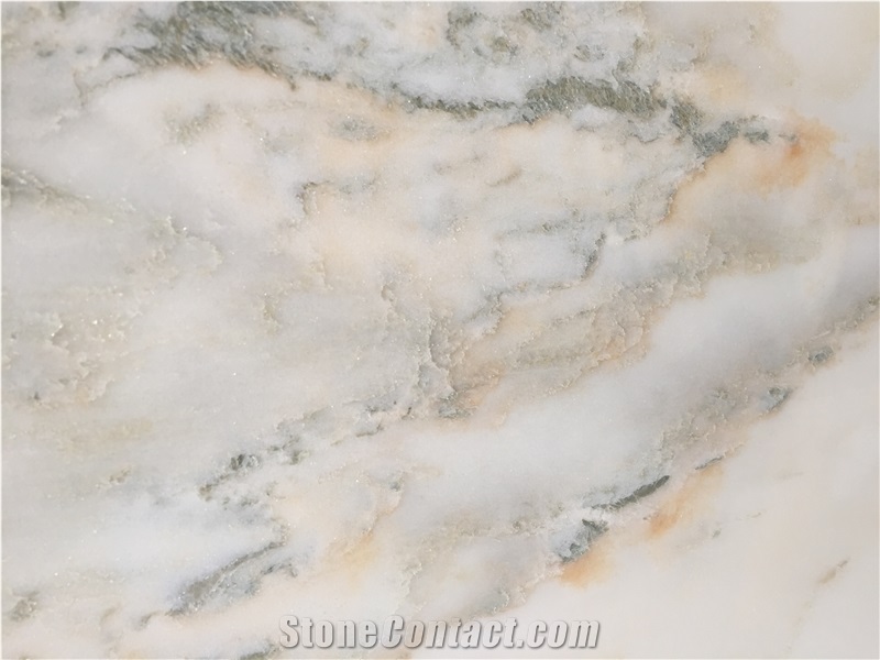 New Stone-China Green Wave White Marble Slabs & Tiles