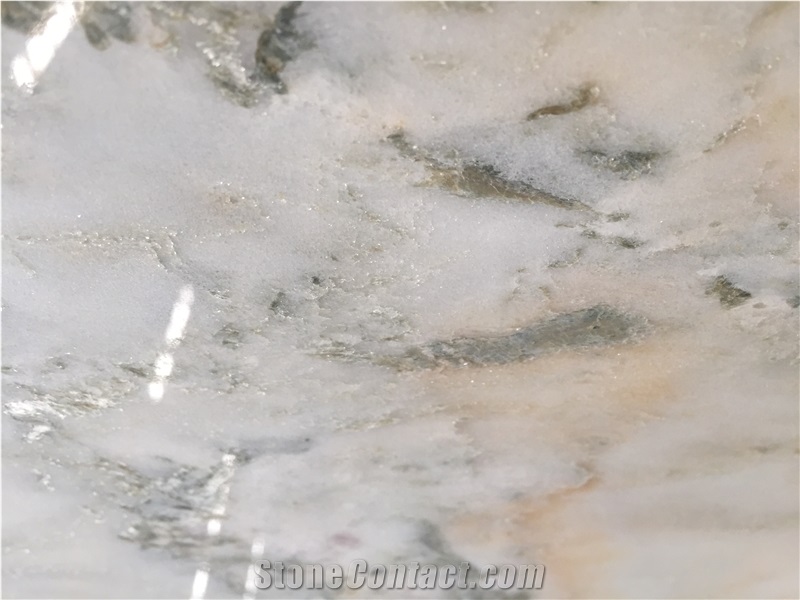 New Stone-China Green Wave White Marble Slabs & Tiles