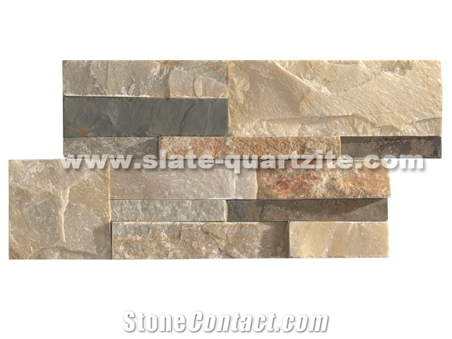35*18 P014 Slate Split Face Wall Stone Cladding, Cultured Stone, Stone Veneer, Ledge Stone, Cultured Stone Veneer, Thin Ledge Stacked Stone Veneer