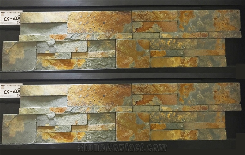 Great Color for Rusty Slate Cultured Stone, Wall Cladding, Stone Veneer