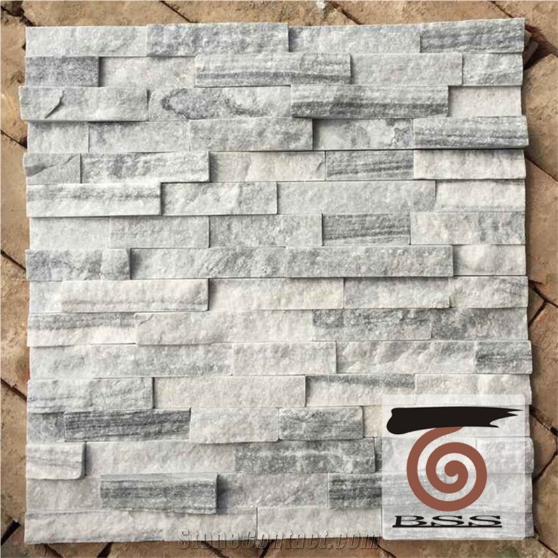 Grey Cloudy Marble Cultured Stone, Wall Cladding, Ledge Stone