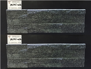Mini Panel Super Thin Black Quartzite Wall Cladding, Cultured Stone, Stone Veneer