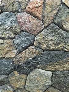 Muticolor Limestone Fieldstone, Stacked Wall Cladding, Stone Veneer