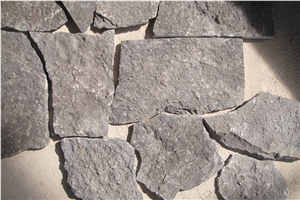Random Black Limestone Wall Cladding Field Stone Veneer