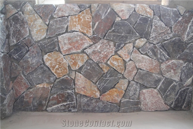 Random Limestone Cultured Stone for Wall Cladding Stacked Filed Stone Veneer