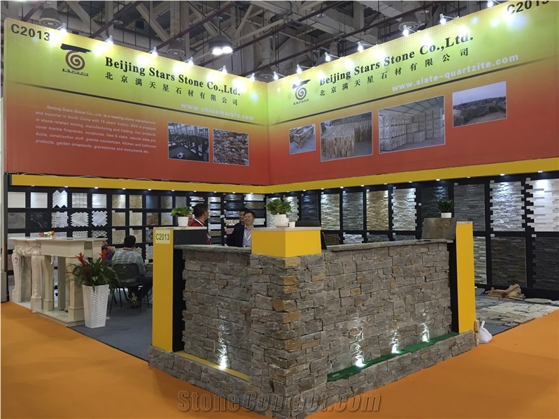 Tiger Skin Granite Cultured Stone Veneer Z Shape, Cultured Stone Wall Cladding, Ledger Stacked Stone Veneer, Thin Ledgestone Veneer
