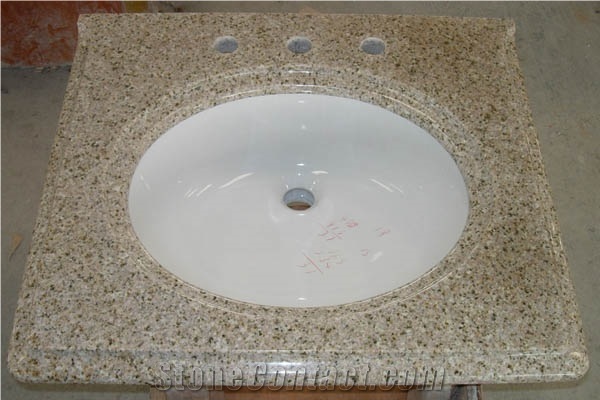 G682 Yellow Granite Bath Countertops,Chinese G682 Granite Vanity Top,G682 Yellow Granite Wash Countertops