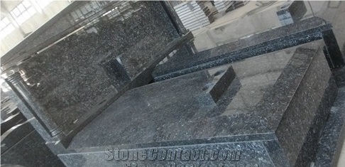 Good Quality and Cheap Price Blue Pearl Granite Tombstones,Pearl Blue Granite Angel Monuments