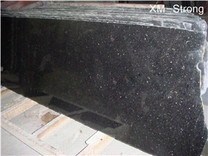 Good Quality Black Galaxy Granite Countertop,Cheap Polished Black Galaxy Granite Kitchen Countertop