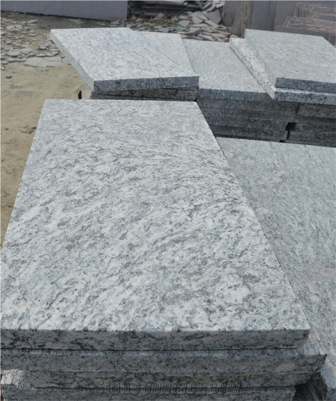 Granite Tile Wave Flower, Sea Wave Granite, China White Granite Tiles, Tiles, White Tiles, Granite Tiles