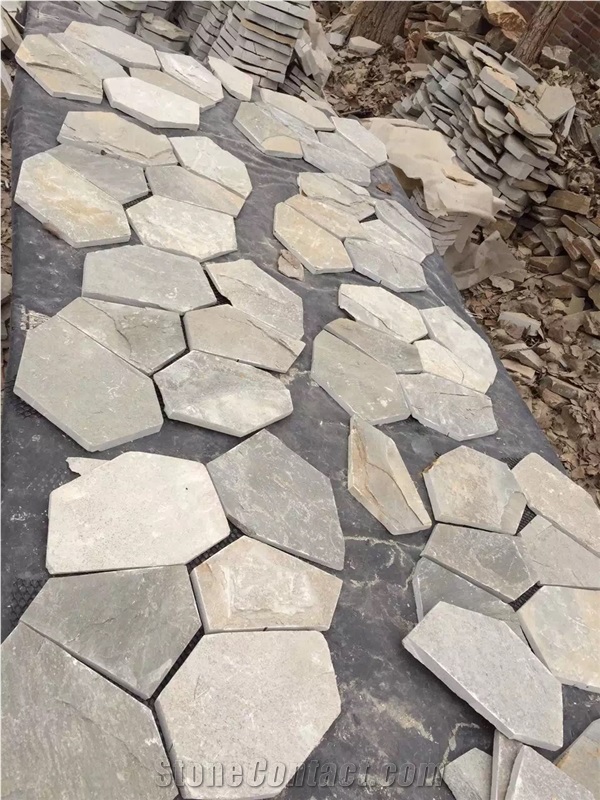 Grey Slate Paving Stone, Slate Paving, Floor Covering, China Slate Paving, Grey Slate Flagstone