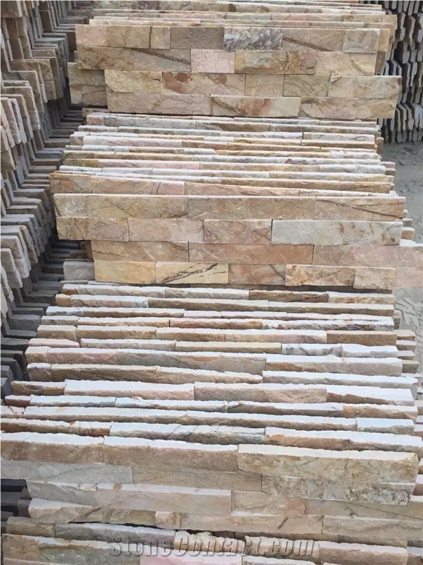 Hot Sale Light Yellow Cultural Stone, Wall Stone Slate, Cultured Stone Slate, Slate Cultural Stone