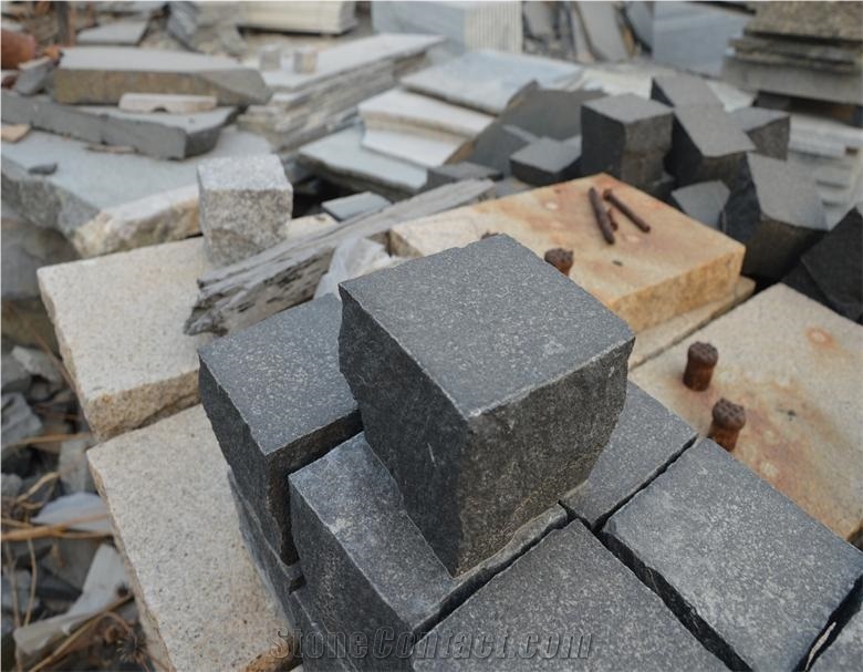 Lowest Price G308 Black Granite Cube Stone, Granite Cube Stone, Black Cube Stone Of Paving, G308 Cube Stone