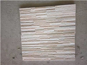Nature Beige Cultural Stone & Wall Cladding, China Slate Cultural Stone, Beige Water Wave Cultural Stone