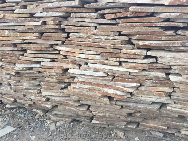 Rusty Stacked Wall Stone, Quartizte Stacked Wall Stone, Slate Stacked Stone, Natural Slate Stacked Stone, Rusty Stacked Stone