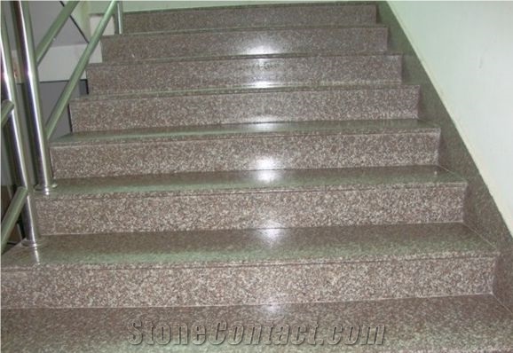 Polished G664 Granite Stair & Steps China Pink Granite
