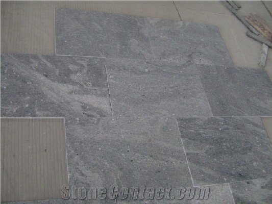Landscape Grey Granite Polished Slabs and Tiles, Landscape Stone Tiles, Grey Granite Tiles, China Granite