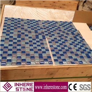Blue Glass Mosaic, Crystal Mosaic, Good Price Mix Color Glass Mosaic