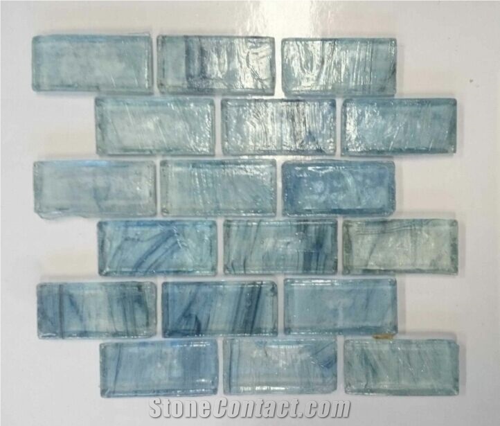 Mosaic Glass Tiles Polished Green Glass Mosaic for Wall Floor