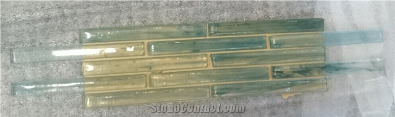 Mosaic Glass Tiles Polished Green Glass Mosaic for Wall Floor