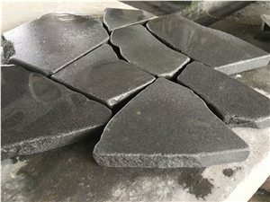 Hainan Black Basalt Tumbled Stepping Stone / Random Paving