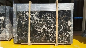 Nero Crystal Marble Slabs & Tiles, China Black Marble