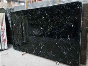 Rose Black Marble Slabs & Tiles, Pure Black Marble Tiles