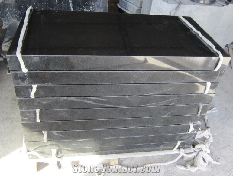 Fengzhen Black Granite Headstone, Tombstone Design