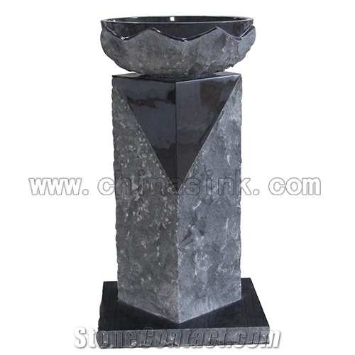 Elegent Black Granite Freestanding Basin