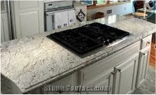 Kashmir White Granite kitchen countertops, vanity tops