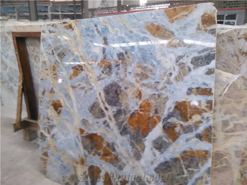 Blue Jeans Luxury Marble Bookmatch, Tiles & Slabs for Wall Covering, Walling Stone