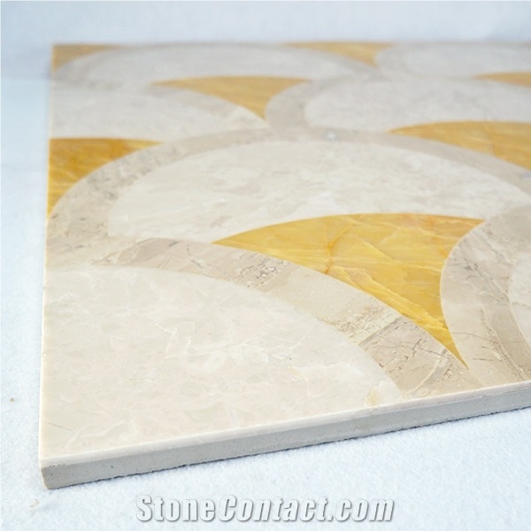 2016 New Style Cheap Price Marble Yellow Laminated Marble Composite Marble Design