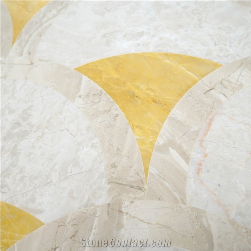 2016 New Style Cheap Price Marble Yellow Laminated Marble Composite Marble Design