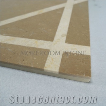 2016 Yellow Marble Tile Calcite Beige Laminated Marble Tile for Floor