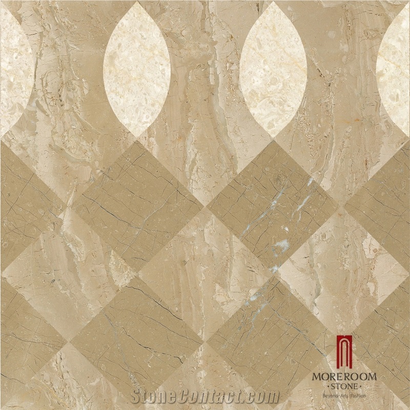 Australia Golden Beige Marble, Composited Mosaic Polished Mosaic Composited Marble Mosaic, Floor Mosaic Laminated Mosaic