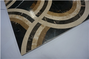Italian Grey Marble Floor Decorative Water-Jet Marble Tile