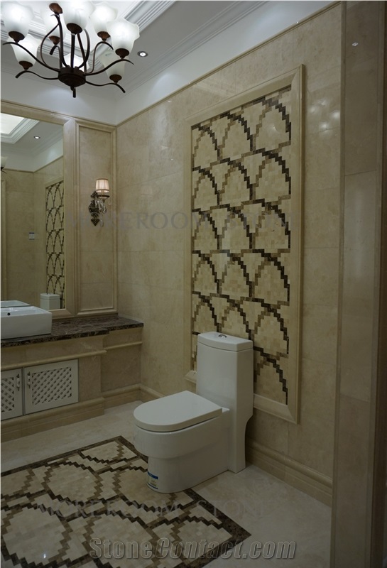 Laminated Marble Beige and Brown Color Wall Decoration Pattern