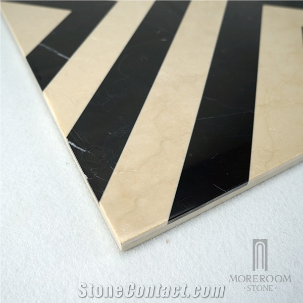 Mixed Colors Marble Cream and Dark Composite Marble