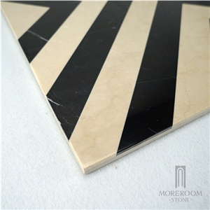 Mixed Colors Marble Cream and Dark Composite Marble
