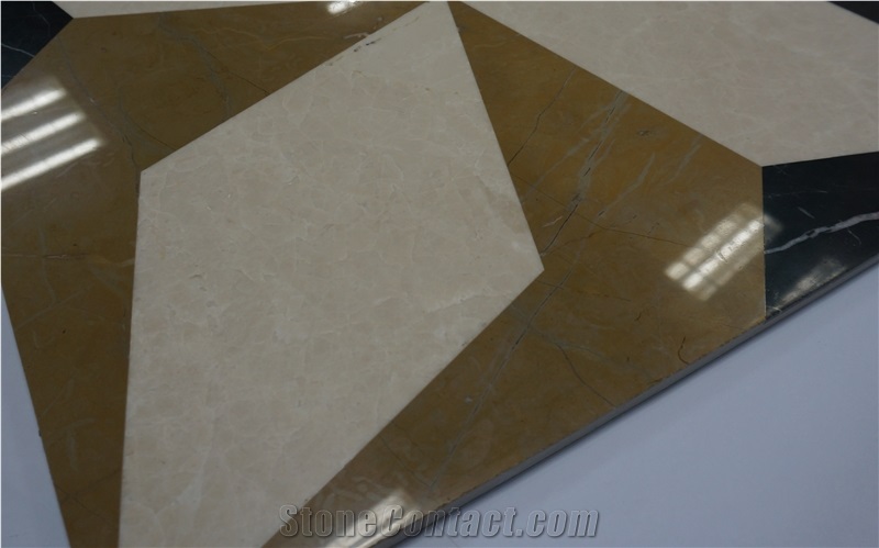 Natural Marble Waterjet Medallions, Laminated Medallions