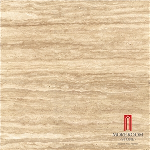 Thin Laminated Italy Beige Travertine Tile for Floor