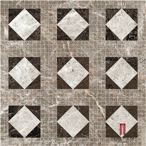 Turkey Casti Grey Marble Flooring,Marble Tiles, Water Jet Marble Medallion,Floor Medallions,Carpet Medallions