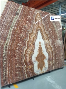 Blessing Hands Joint Onyx/Multicolor Red Jade Big Slabs & Tiles & Gangsaw Slab & Strips (Small Slabs) & Customized & Wall/Floor Covering