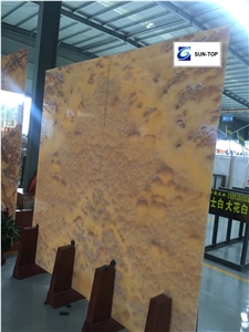 Golden Ambition Joint Onyx/Multicolor Yellow Jade Big Slabs & Tiles & Gangsaw Slab & Strips (Small Slabs) & Customized & Wall/Floor Covering