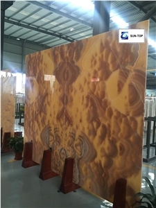 Good Luck Joint Onyx/Multicolor Brown Jade Big Slabs & Tiles & Gangsaw Slab & Strips (Small Slabs) & Customized & Wall/Floor Covering