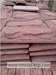 Hawthorn Red Sandstone Mushroom Stone/Red Sandstone Wall Tiles/Mushroom Stone China Hawthorn Red Sandstone Nature Split Surface/Buliding Stone for Wall Cladding