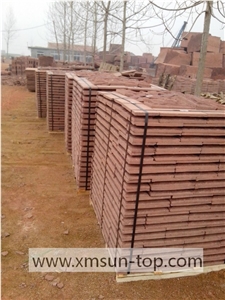 Hawthorn Red Sandstone Mushroom Stone/Red Sandstone Wall Tiles/Mushroom Stone China Hawthorn Red Sandstone Nature Split Surface/Buliding Stone for Wall Cladding