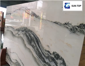 Landscape Painting Onyx/River and Mountain Wave Jade Big Slabs & Tiles & Gangsaw Slab & Strips (Small Slabs) & Customized & Wall/Floor Covering