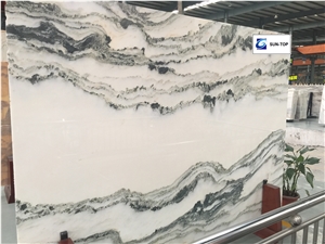Landscape Painting Onyx/River and Mountain Wave Jade Big Slabs & Tiles & Gangsaw Slab & Strips (Small Slabs) & Customized & Wall/Floor Covering